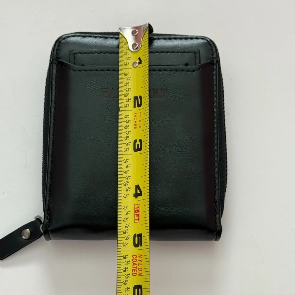 Baellerry Black Men's Wallet with Zipper Closure